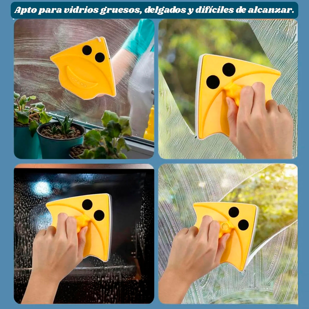 Limpiador Magnético de Vidrios y Ventanas 2 en 1