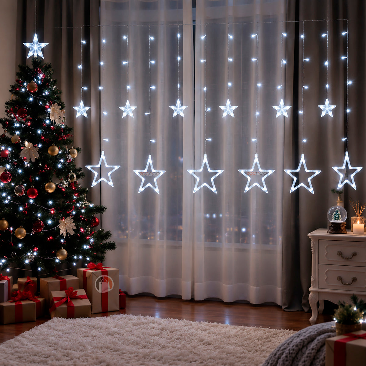 CORTINA MÁGICA ESTRELLAS LED - Pared de Ensueño 3M y 6M