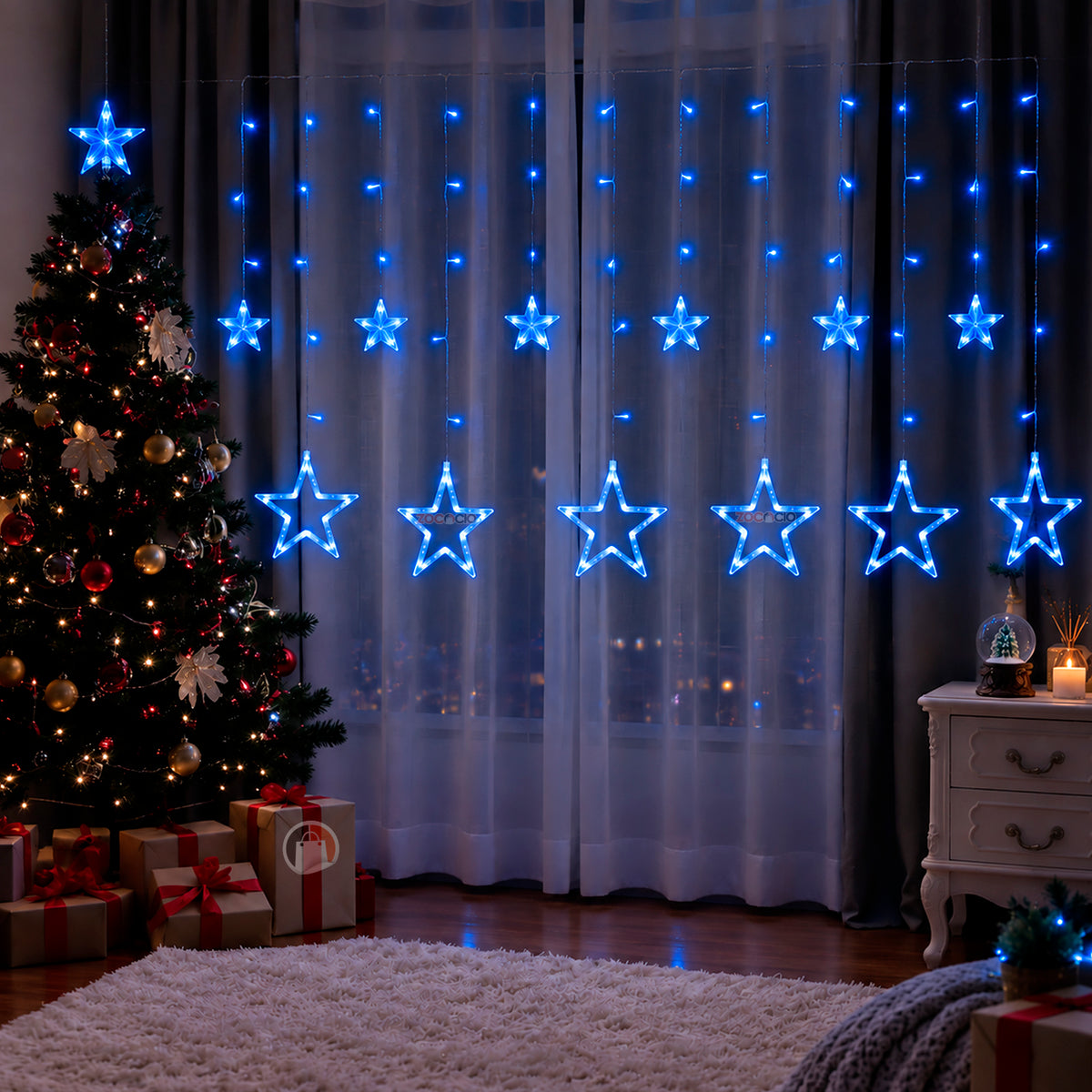 CORTINA MÁGICA ESTRELLAS LED - Pared de Ensueño 3M y 6M