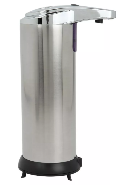 Dispensador Automático de Jabón con Sensor Sin Contacto - Acero Inoxidable - 250ml