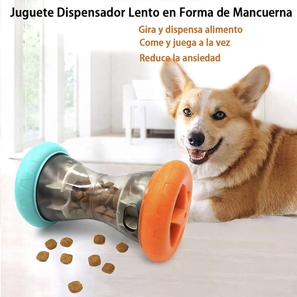 Juguete Interactivo Rodante Dispensador de Alimento para Mascotas